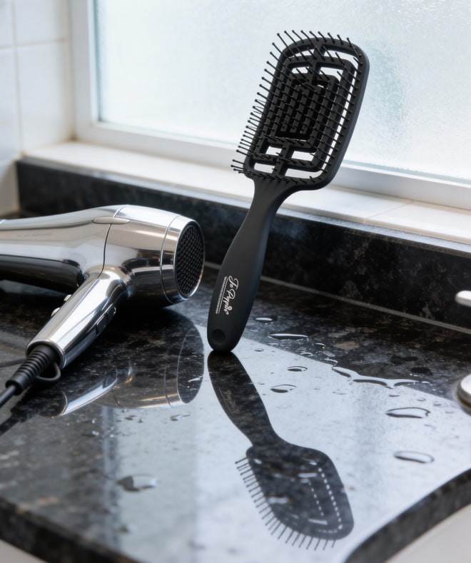 Black 2-in-1 Styling & Detangling Brush